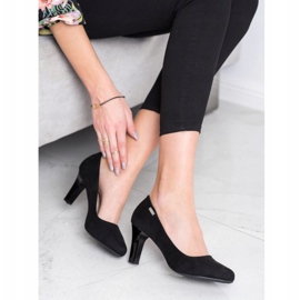 J. Star Ležerne pumpe na petu crno 1