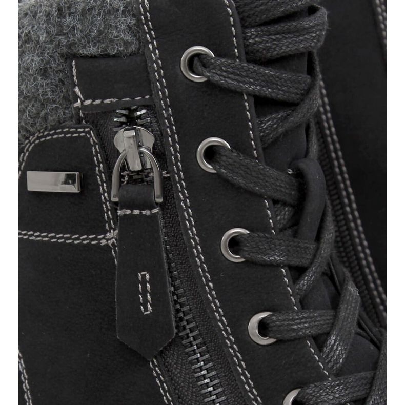 Crne ženske čizme od drveta 4058 Crne crno 1