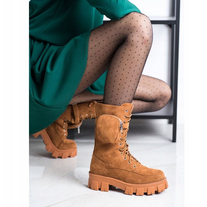 Seastar Čizme od antilopa s džepom smeđa žuta boja 1