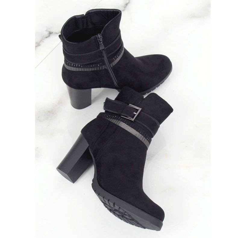 Crne čizme s visokim potpeticama BH126-KB Crne crno 1