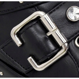 Vojne čizme s crnim čavlima NS176P Crna crno 1