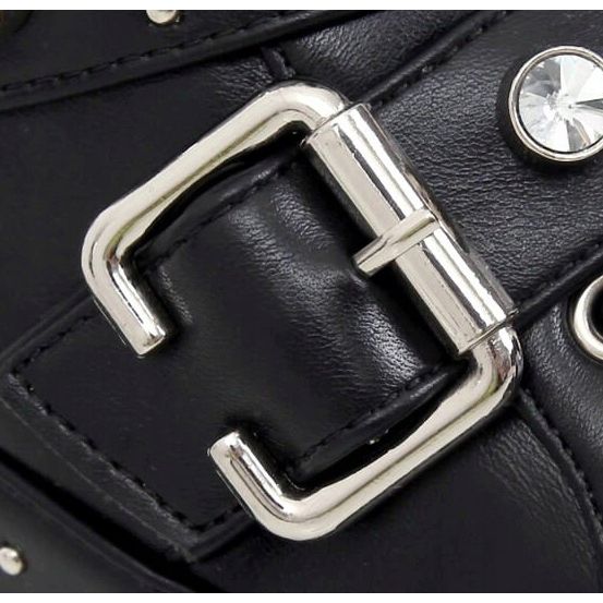 Vojne čizme s crnim čavlima NS176P Crna crno 1