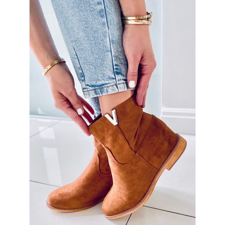 BM Čizme na skrivenom klinu deve ZT1013 Camel smeđa 2