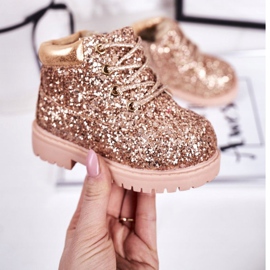 Dječje brokatne tople čizmice hvatači ružičasto zlatna sirena ružičasta 2