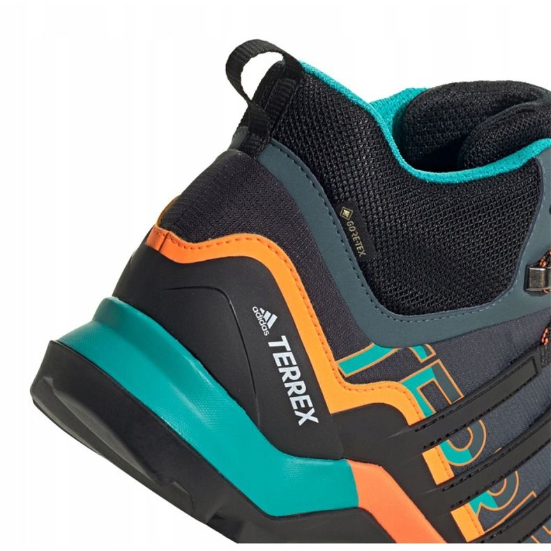 Adidas Terrex Swift R2 Mid Gtx M FV6840 cipele crna narančasta siva zelena 2