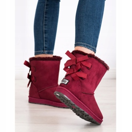 Bona Kestenjasti mukluki s mašnicama crvena 1