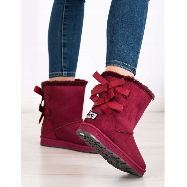 Bona Kestenjasti mukluki s mašnicama crvena 1