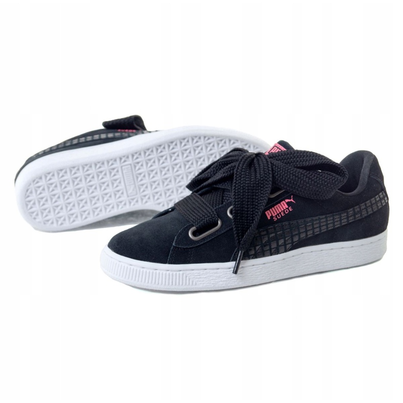 Puma Suede Heart Street 2 W 366780 01 crna ružičasta 1