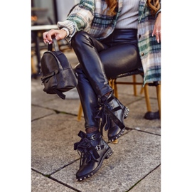 SEA Ženske čizme Zakovice Zakivke Šiljci Crni Magnet crna 3