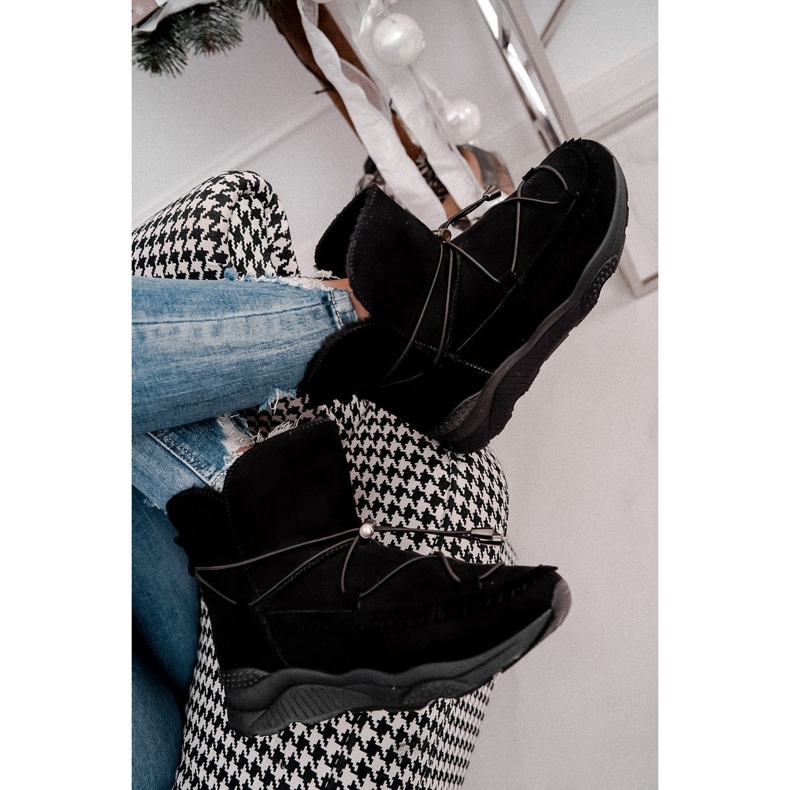 HAN Ženske sportske čizme za snijeg s krznom crne Synte crno 2