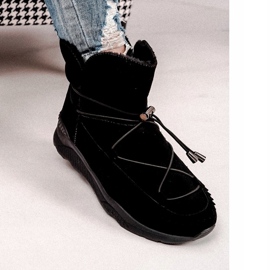 HAN Ženske sportske čizme za snijeg s krznom crne Synte crna 1