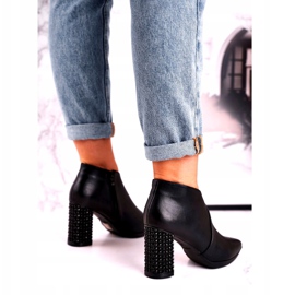 Ženske čizme na stupu Sergio Leone crne BT497 crna 3