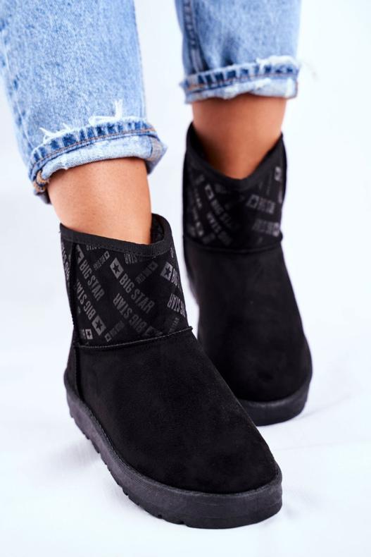 Ženske crne tople čizme za snijeg Big Star GG274556 crno 1