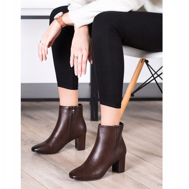 Super Mode Klasične čizme s visokim potpeticama smeđa 1