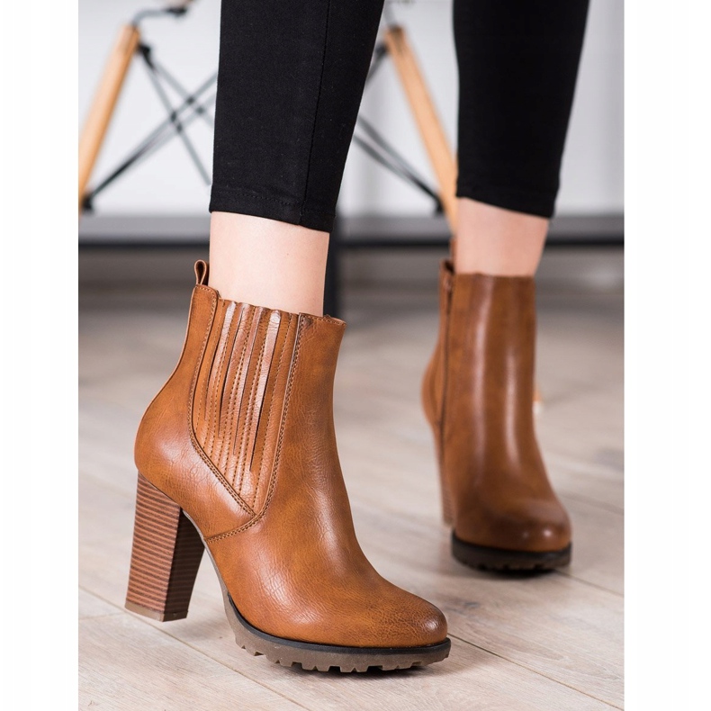 Super Mode Smeđe čizme na postu smeđa 2