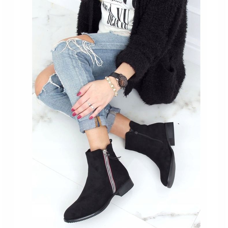 Crne Ženske crne čizme 168-287 Crne crno 2