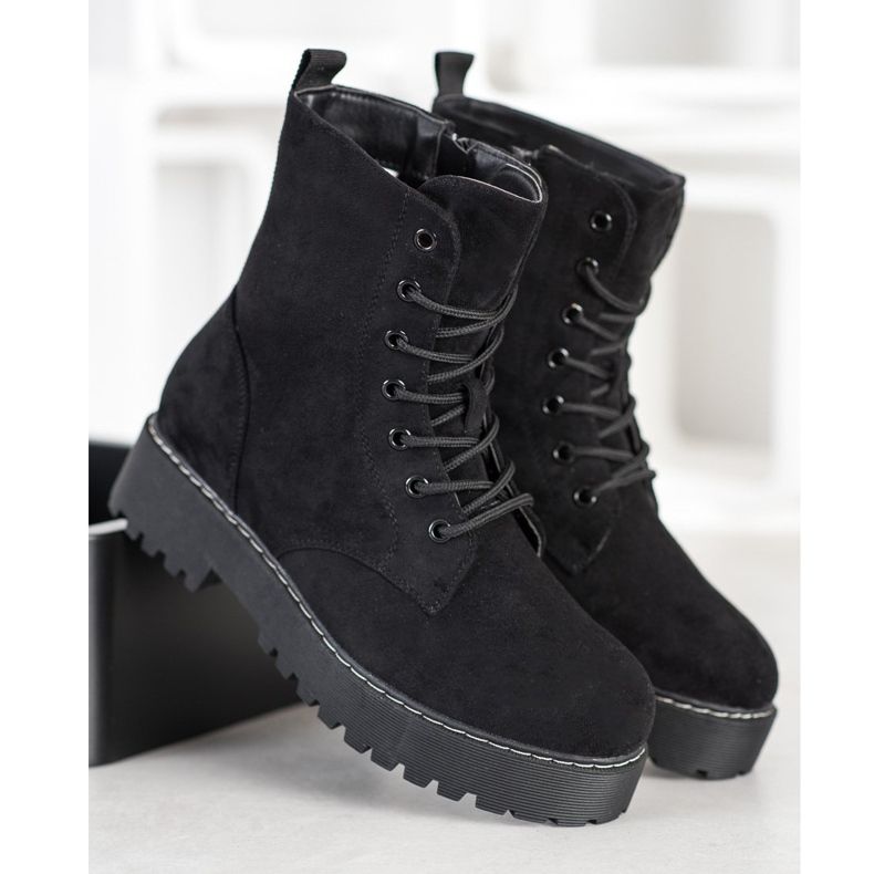 SHELOVET Traperi za antilop na platformi crno 2