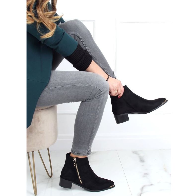 Čizme bademasti crni antilop 88168-1 Crna crno 1