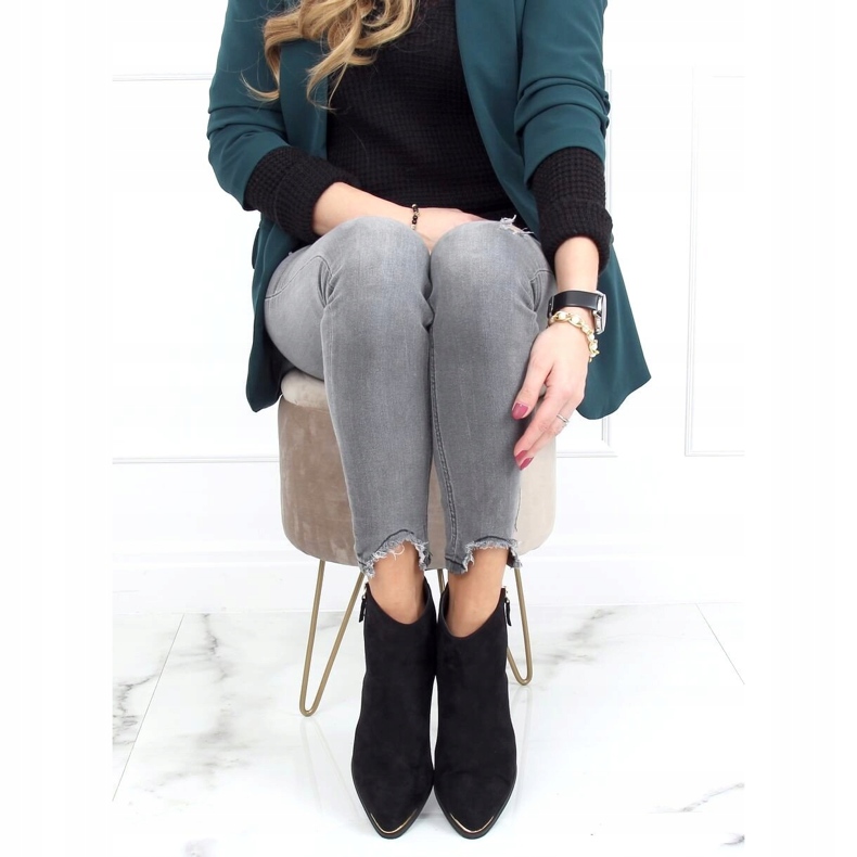 Čizme bademasti crni antilop 88168-1 Crna 2