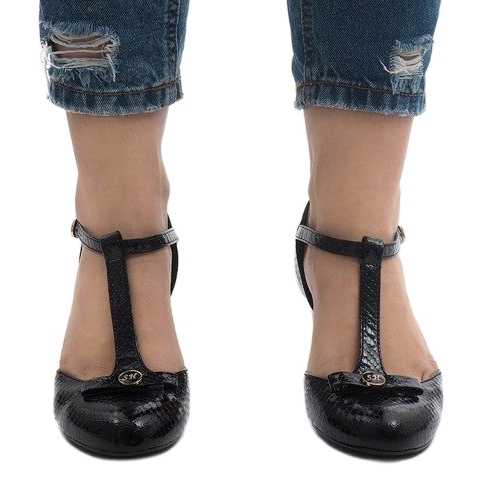 Crne pumpe na stupu 2239-3 crna 2