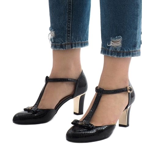 Crne pumpe na stupu 2239-3 crno 1