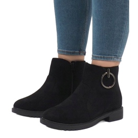 Crne čizme od antilopa s izolacijom X-36 crno 2