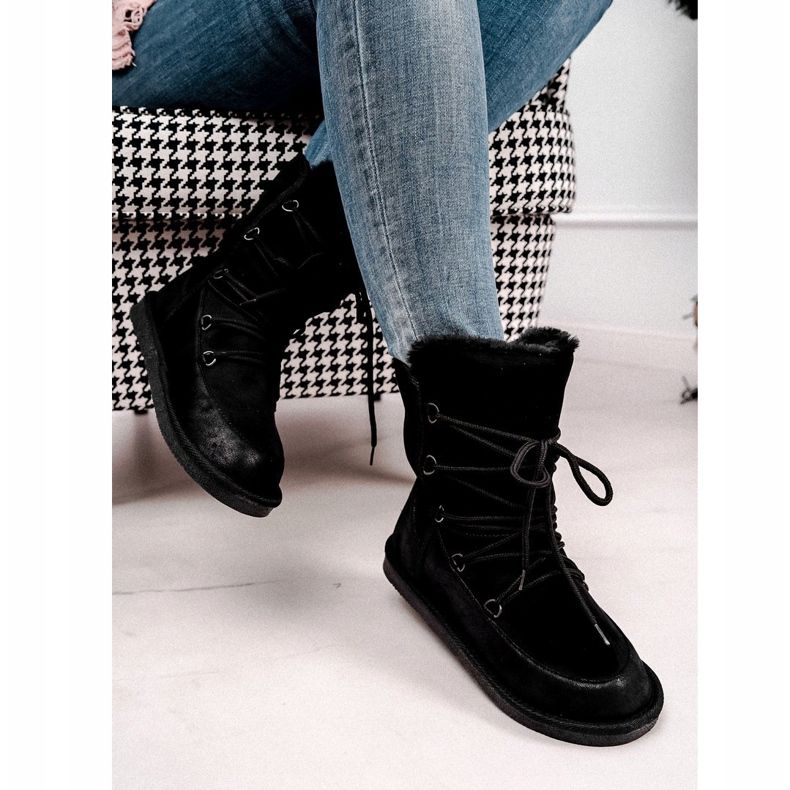 HAN Ženske čizme za snijeg s krznom Crna Ilana 2