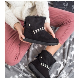 Queentina Crni mukluki s biserima crna 1