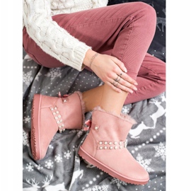 Queentina Ružičasti mukluki s biserima ružičasta 1