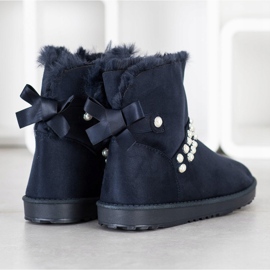 Queentina Tamnoplavi mukluki s biserima tamnoplava 2