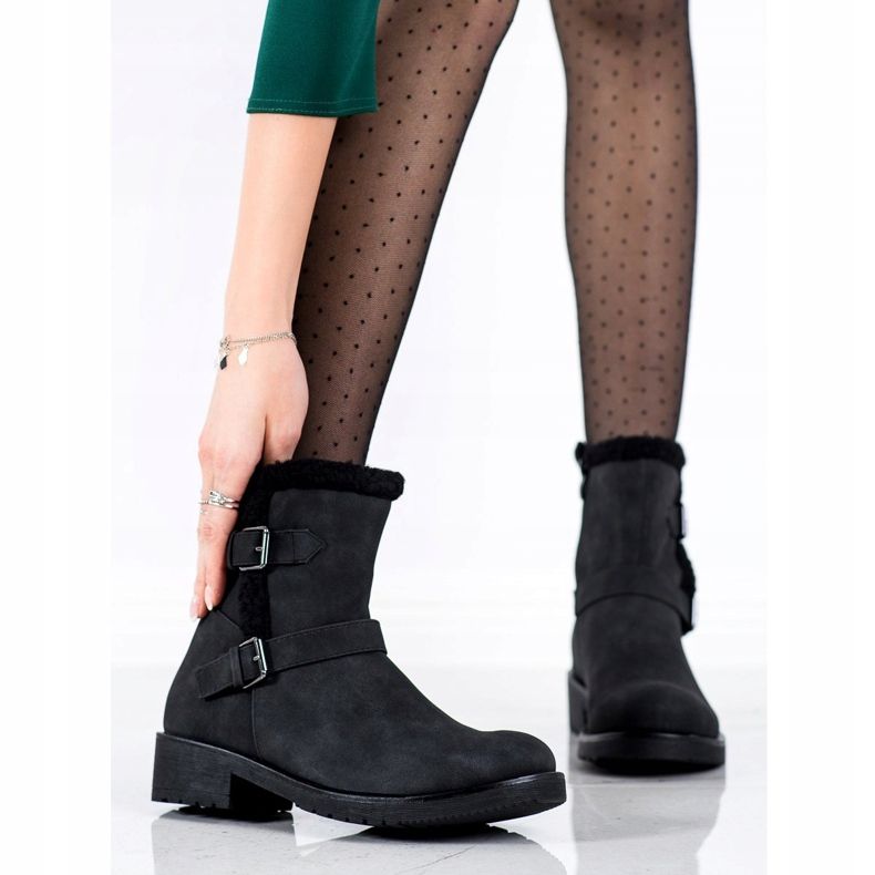 Cm Paris Crne čizme sa kopčama crna 2