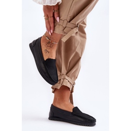 Ženske klasične kožne mokasine S.Barski LR97630 Crne crno 1