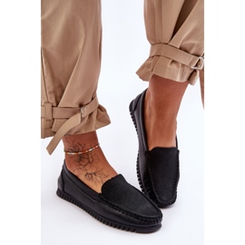 Ženske klasične kožne mokasine S.Barski LR97630 Crne crna 2