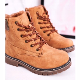 Apawwa Dječje čizme Traperi zagrijani krznom Kamila London bež smeđa 2