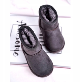 Tople dječje snježne čizme za mlade Grey Gooby siva 2