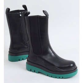 Crne moto čizme YK05 CRNE / ZELENE crna 1