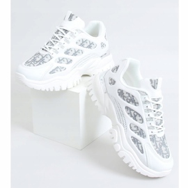 Bijele ženske sportske cipele VL123 Bijele bijela siva 1