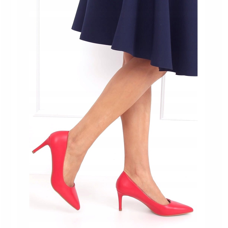 Crvena CD62P Crvene štikle na nisku petu 1