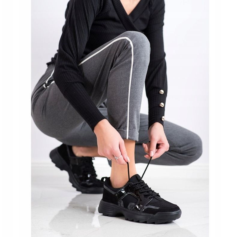 Kylie Svijetle crne tenisice crna siva 1