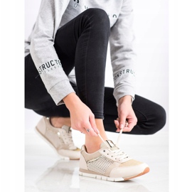 Kylie Ažurne sportske cipele bež zlatni 1