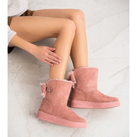 SHELOVET Mukluki s mašnom ružičasta 1