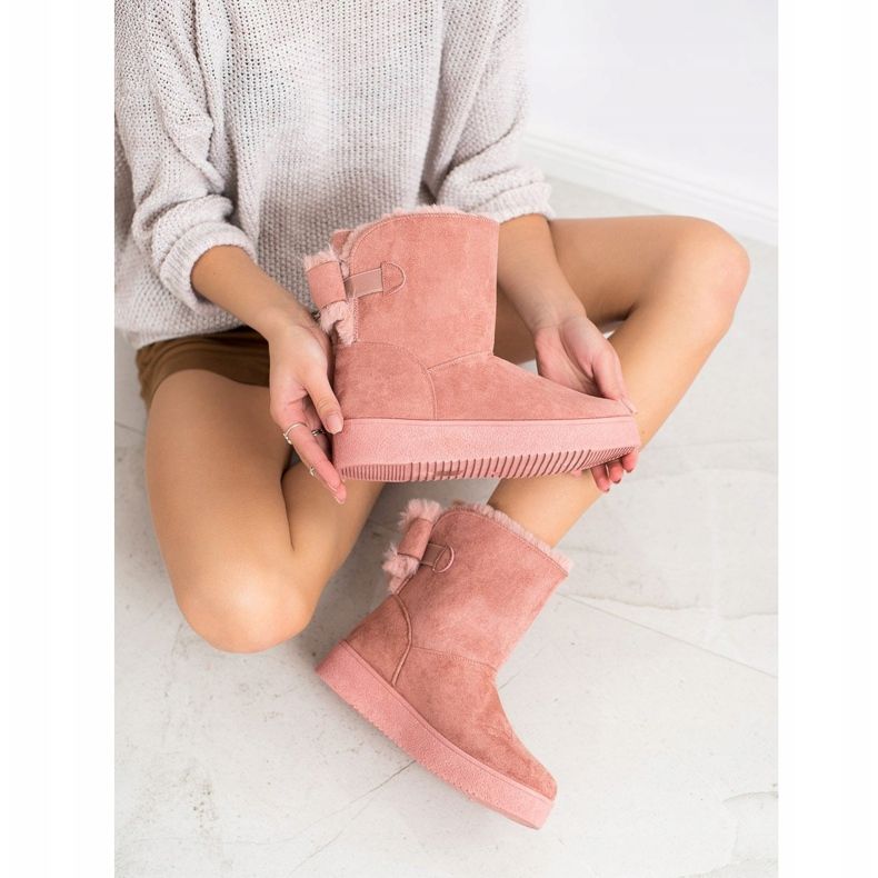 SHELOVET Mukluki s mašnom ružičasta 2