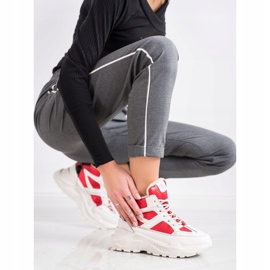 Seastar Sportske modne čizme bijela crno crvena 2