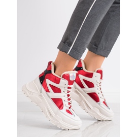 Seastar Sportske modne čizme bijela crno crvena 1