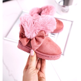 FRROCK Dječje čizme za snijeg s krznenom mašnom, ružičasta Vella 2
