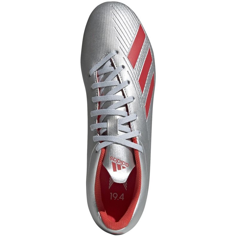Kopačke adidas X 19.4 FxG srebrne F35379 srebro 3