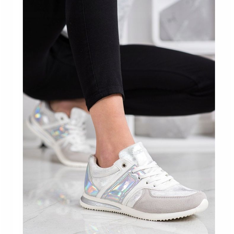 Goodin Moderne sportske cipele bijela srebro siva 1