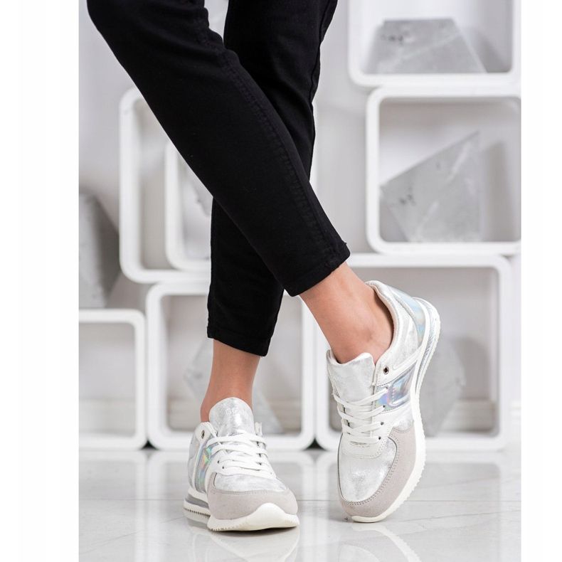Goodin Moderne sportske cipele bijela srebro siva 2
