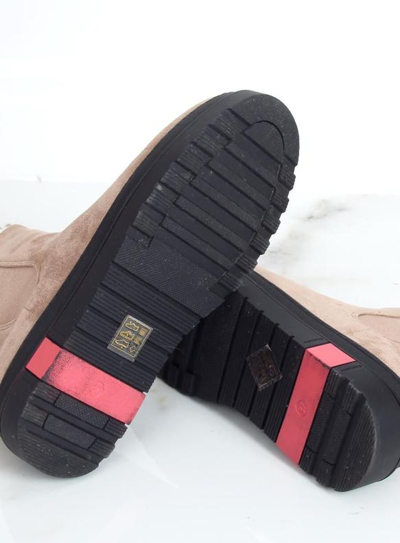 Chelsea čizme na visokim potplatima u bež boji NS139P Beige Ii žanra 1