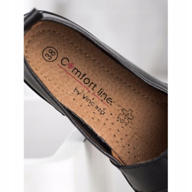 VINCEZA kožni papuče crna 1